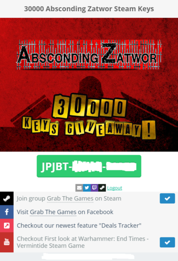Цифровая дистрибуция - Получаем бесплатно игру Absconding Zatwor